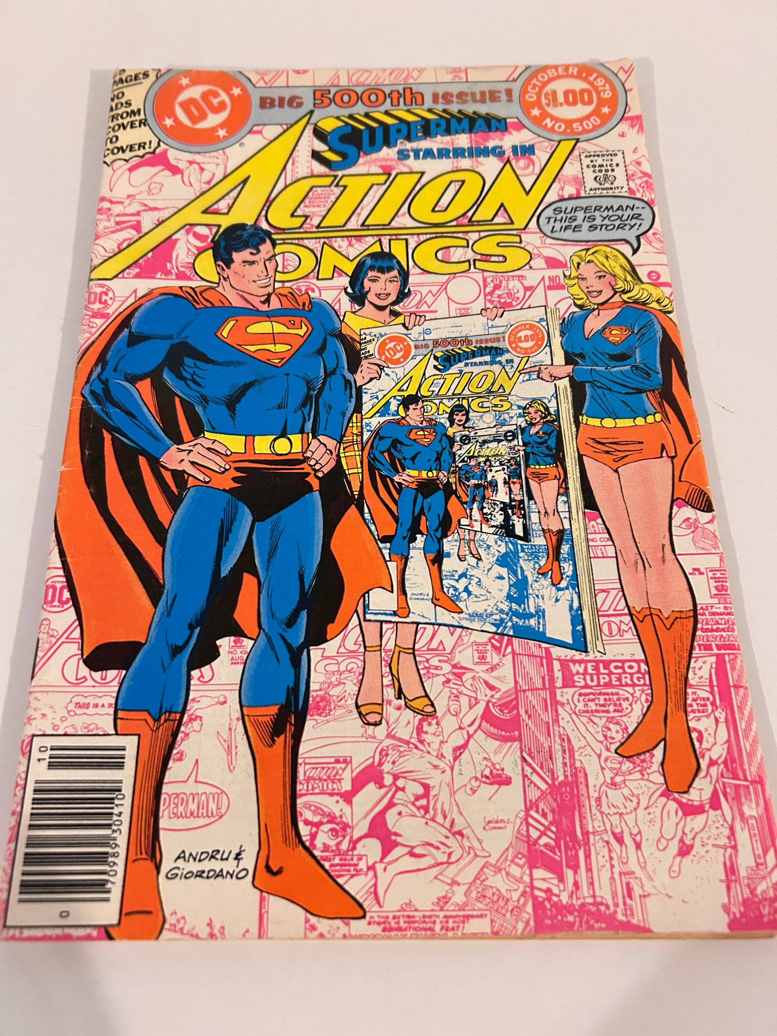 Vintage Comic Book Sperman Starring in Action Comics #500: Vintage Comic Book Sperman Starring in Action Comics #500 Please view all photos as they are part of the description and condition of this Item, Feel free to contact me with questions or picture reque