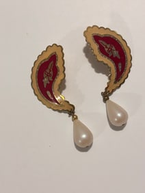 Vintage enamel Fashion Earrings