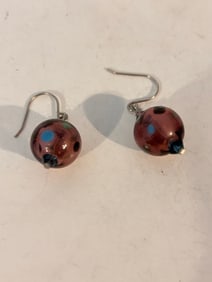 Vintage Sterling Silver bulb Earrings