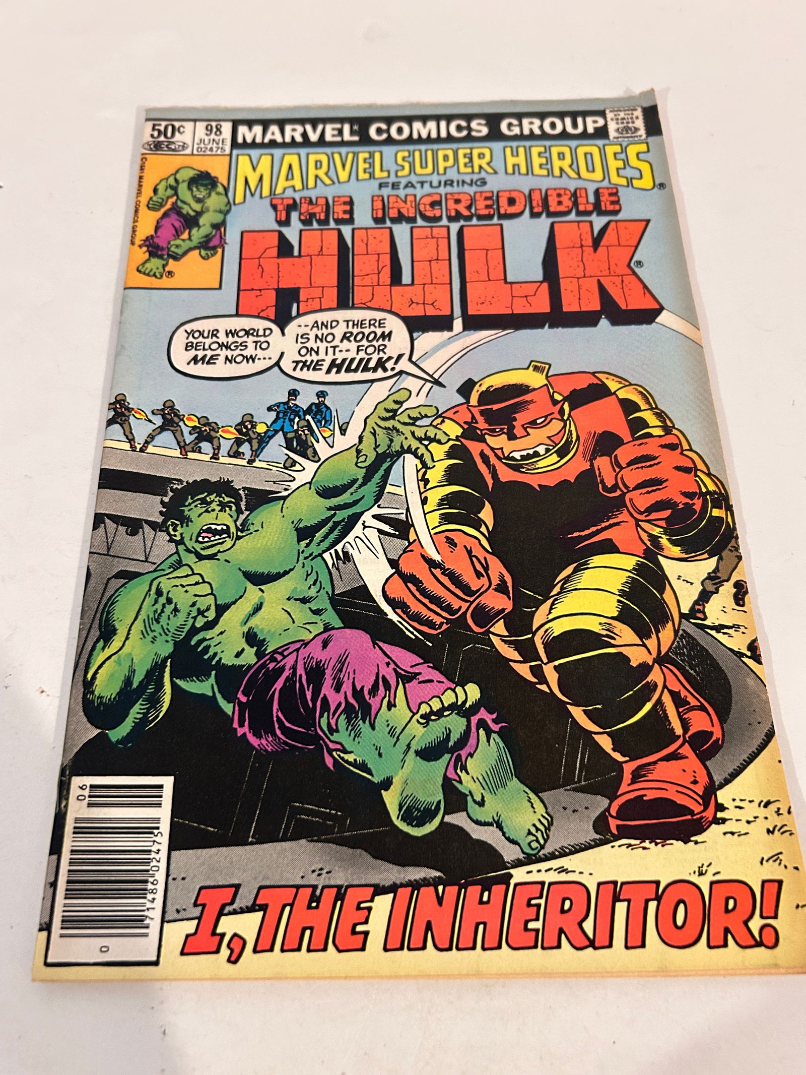 Vintage Comic Book Marvel Super Heroes # 98: Vintage Comic Book Marvel Super Heroes # 98 Please view all photos as they are part of the description and condition of this Item, Feel free to contact me with questions or picture requests! Used Item