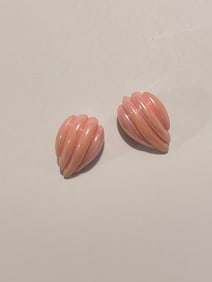 Vintage Pink Acrylic Fashion Earrings