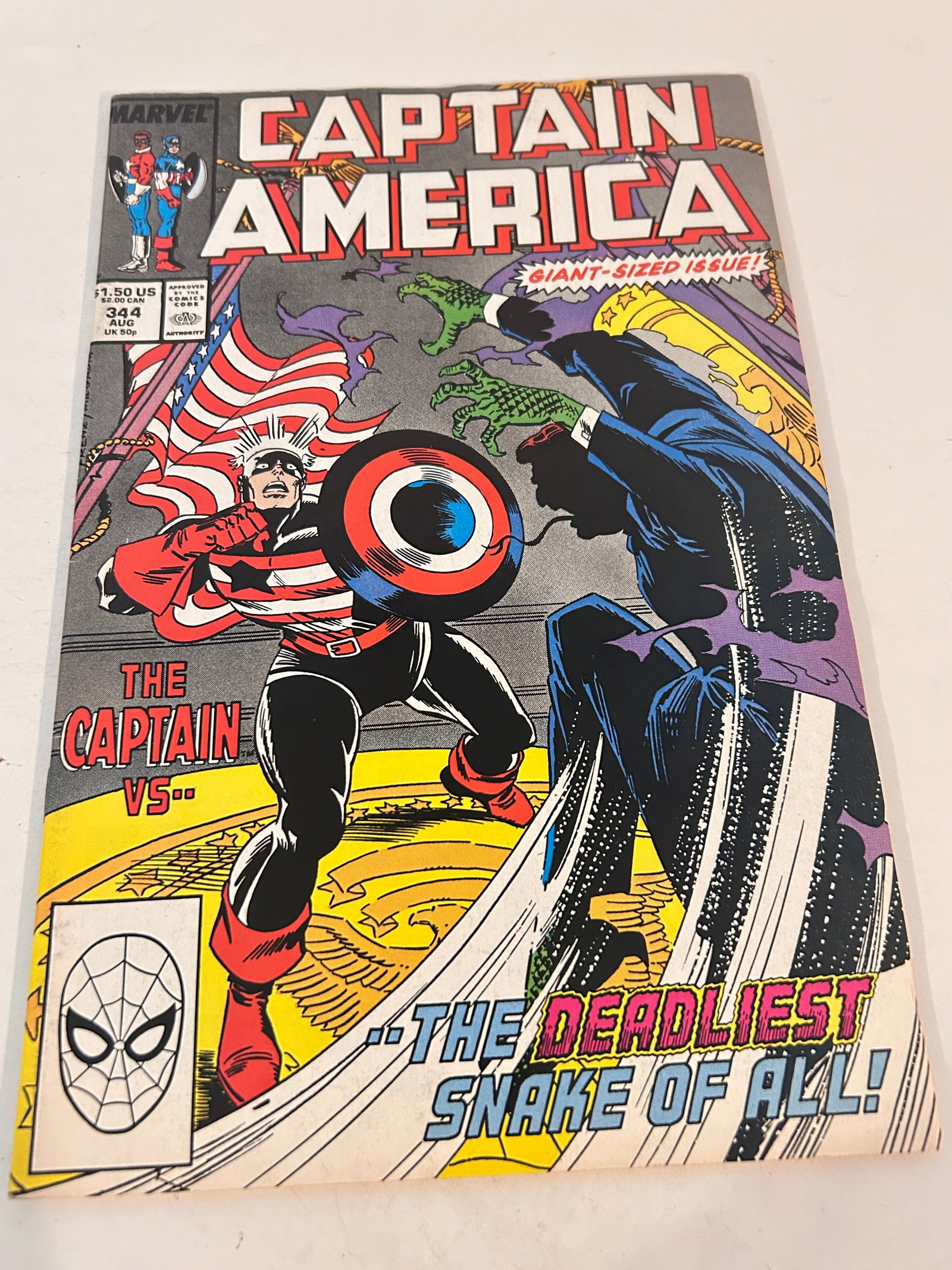 Vintage Comic Book Captain America # 344: Vintage Comic Book Captain America # 344 Please view all photos as they are part of the description and condition of this Item, Feel free to contact me with questions or picture requests! Used Item AS