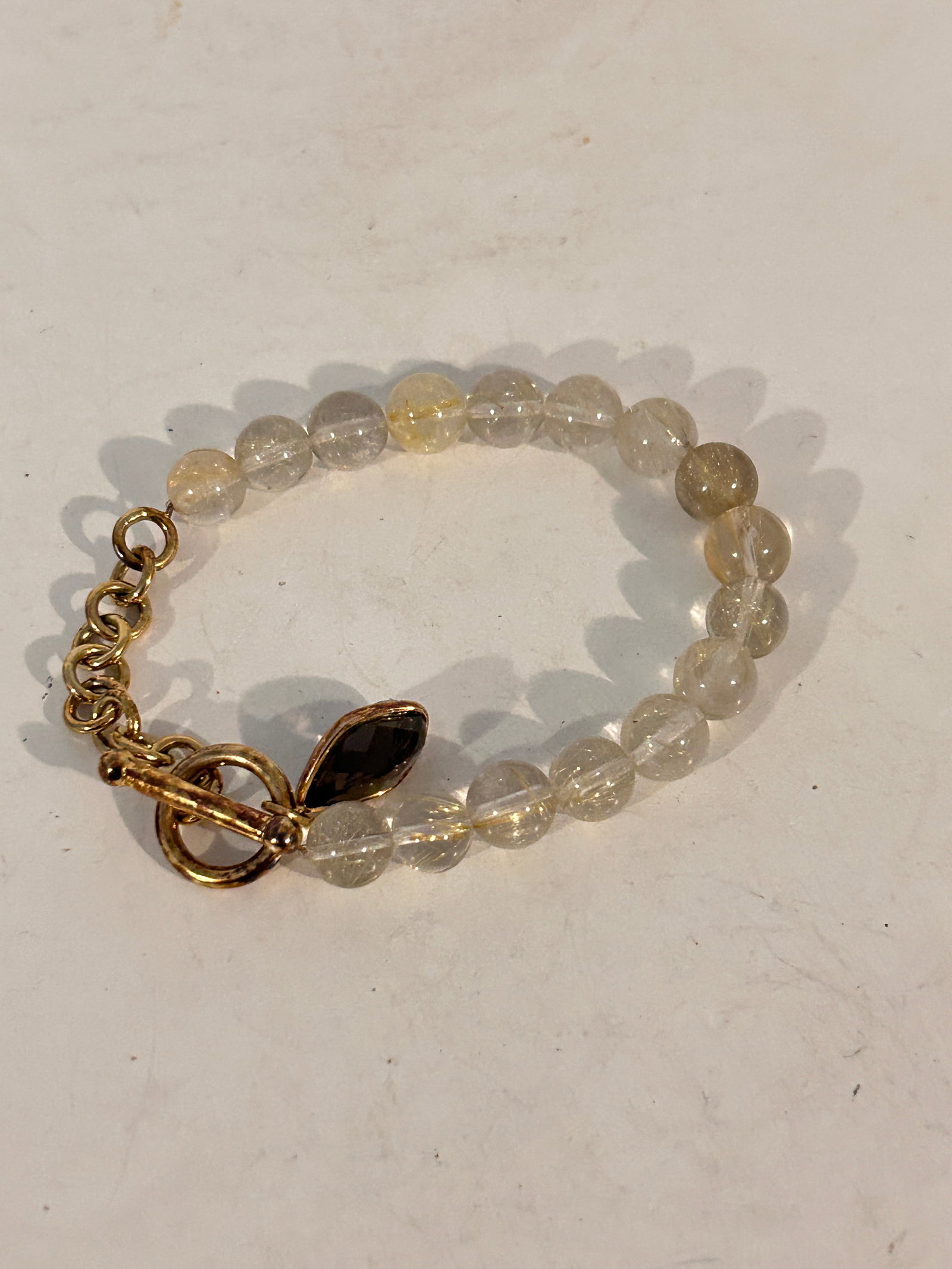 Vintage Sterling Silver clear bead Bracelet 8": Vintage Sterling Silver clear bead Bracelet 8" Please view all photos as they are part of the description and condition of this Item, Feel free to contact me with questions or picture requests! Used I