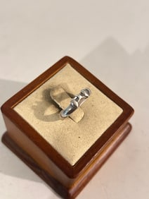 Vintage Sterling Silver Modernist Ring Size 6