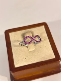 Vintage Sterling Silver Sapphire tested Ring Size 9