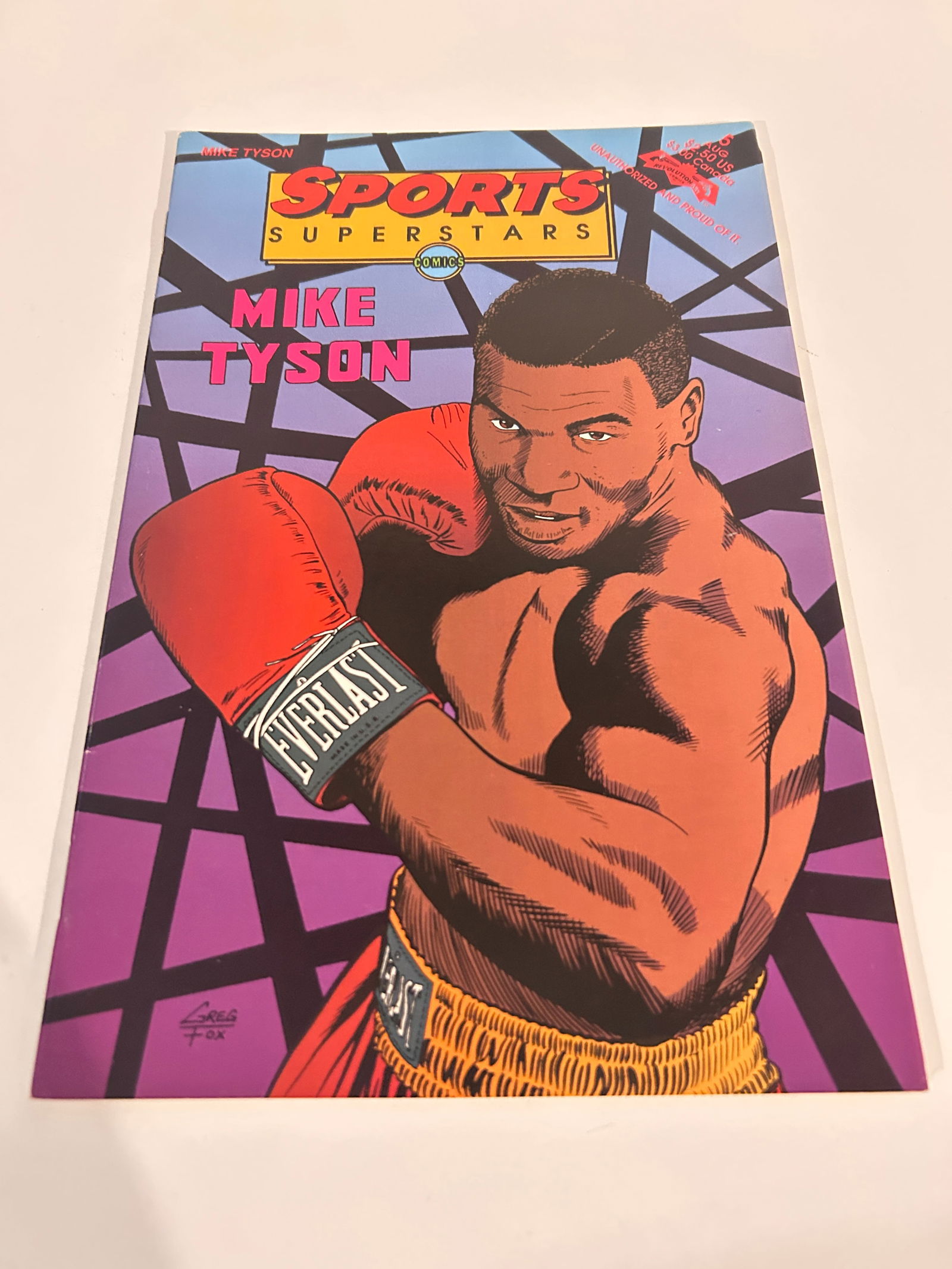 Vintage Comic Book Sports Super Stars # 5 Mike Tyson (1 of 2)