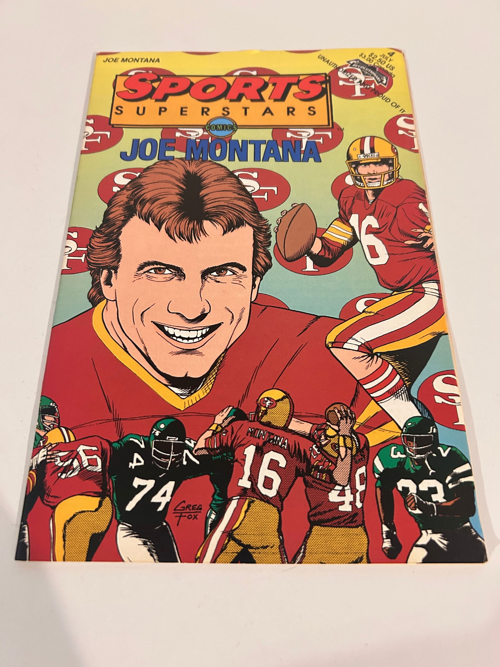 Vintage Comic Book Sports Super Stars # 4 Joe Montana (1 of 2)
