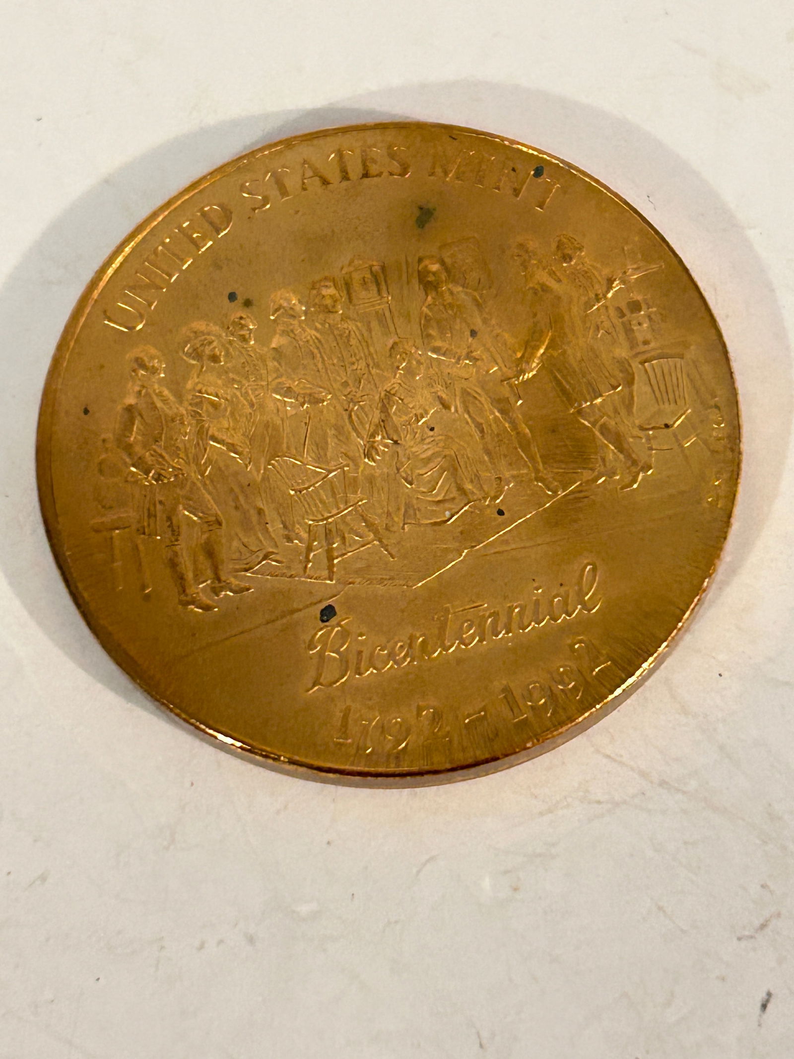 1992 Medal U.S. Mint Bicentennial Bronze Coin