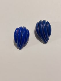 Vintage Blue Acrylic  Fashion Earrings