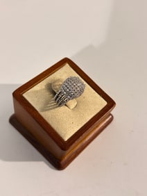 KPJ Sterling Silver 925 Square Diamonds Ring sz 7