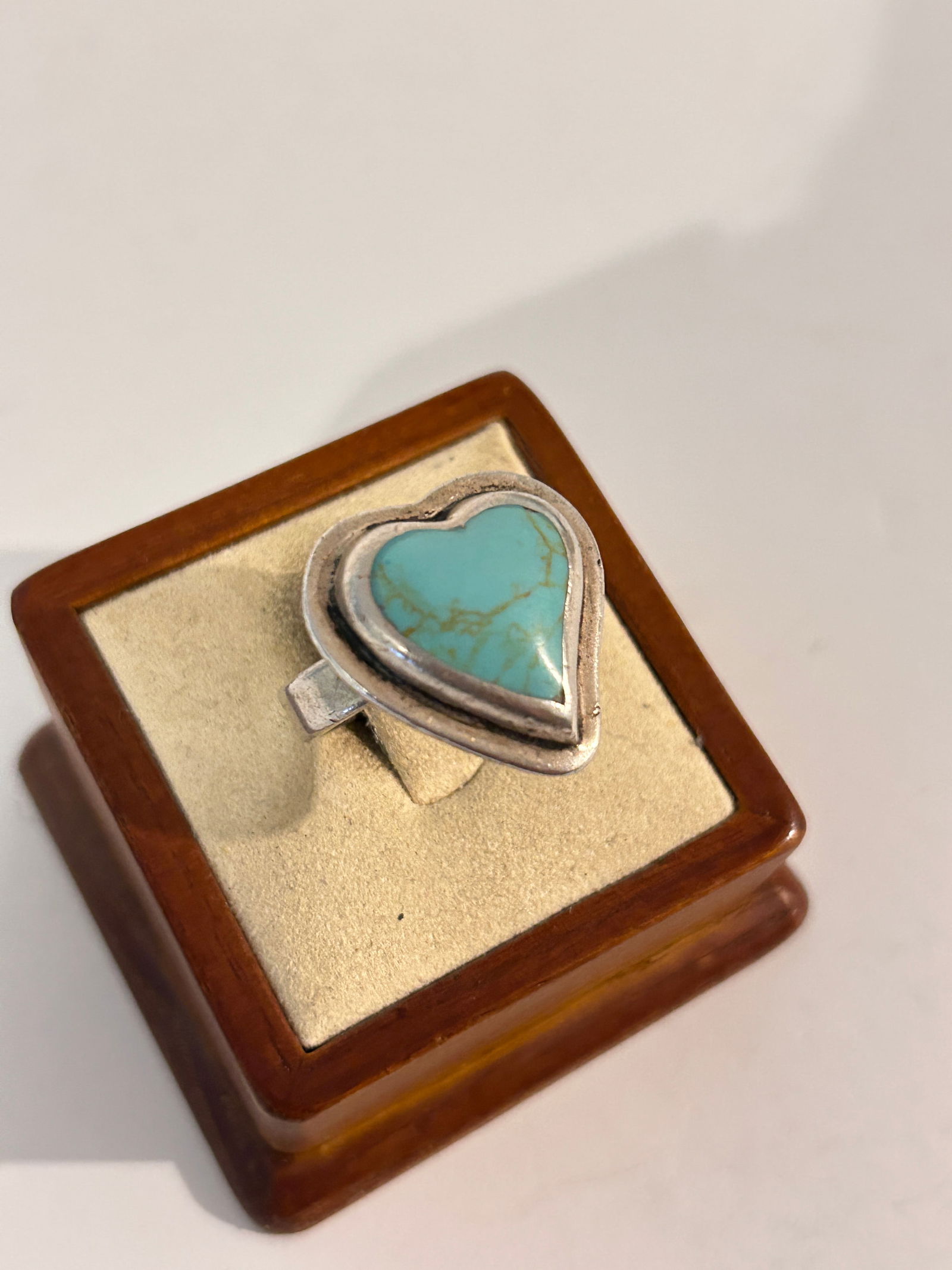 VTG Sterling Silver - MEXICO ATI Turquoise Statement Ring sz 6 (1 of 5)