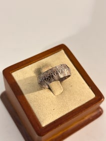 Vintage Sterling Silver Milor Band Ring sz 8