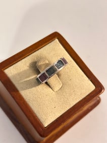 Vintage Sterling Silver Band Ring sz 7