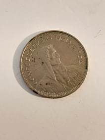 1981 5 Francs Switzerland Silver World Coin