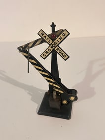 Vintage Marx Railroad Crossing Signal Sign Made In USA
