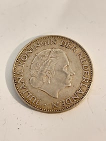 1960 Netherlands gulden, Juliana, decent Coin