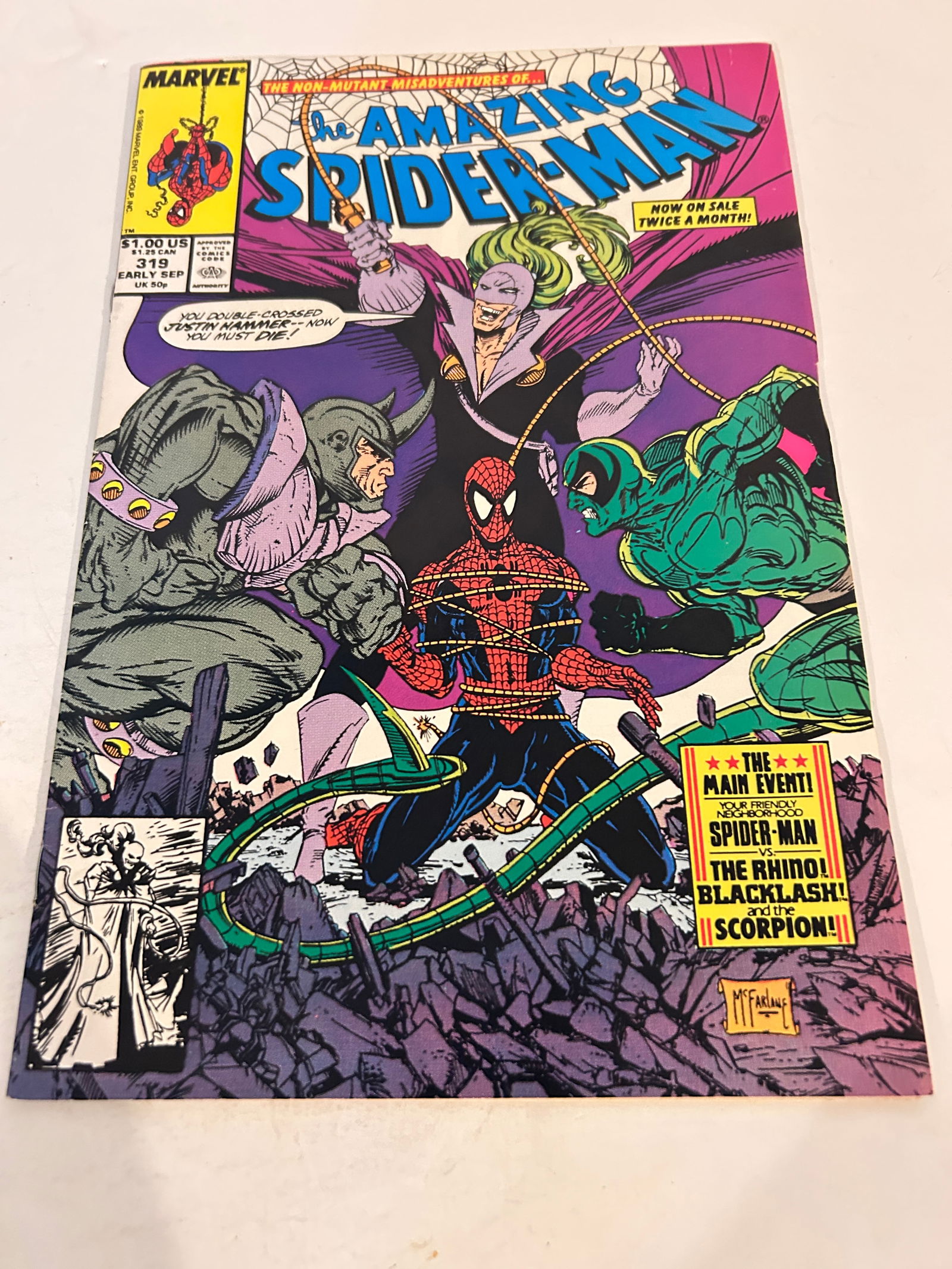 Vintage Comic Book The Amazing Spider-man # 319: Vintage Comic Book The Amazing Spider-man # 319 Please view all photos as they are part of the description and condition of this Item, Feel free to contact me with questions or picture requests! Used