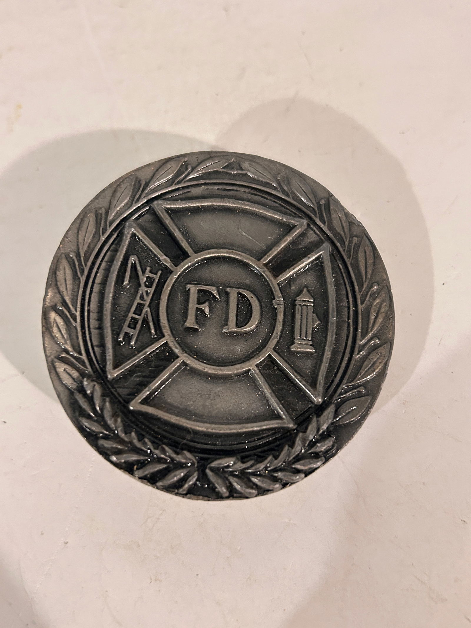 Vintage Fire Department FD Belt Buckle (1 of 4)
