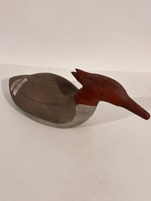 Vintage Wood Carved Duck