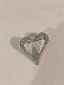 Vintage Swarovski Crystal heart Brooch