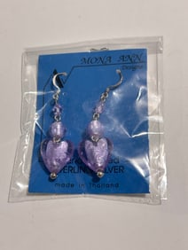 Vintage Amethyst Mona Ann Sterling Silver Earrings
