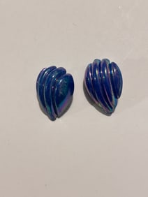 Vintage Blue Acrylic Fashion Earrings
