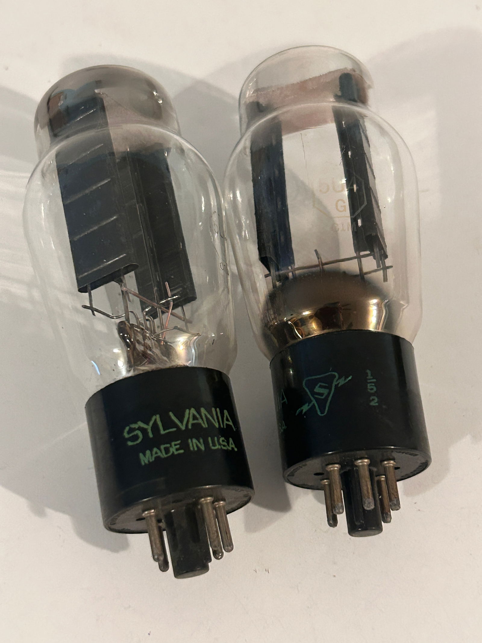 2 Sylvania Bottle Type 5U4G Audio Tubes (1 of 3)
