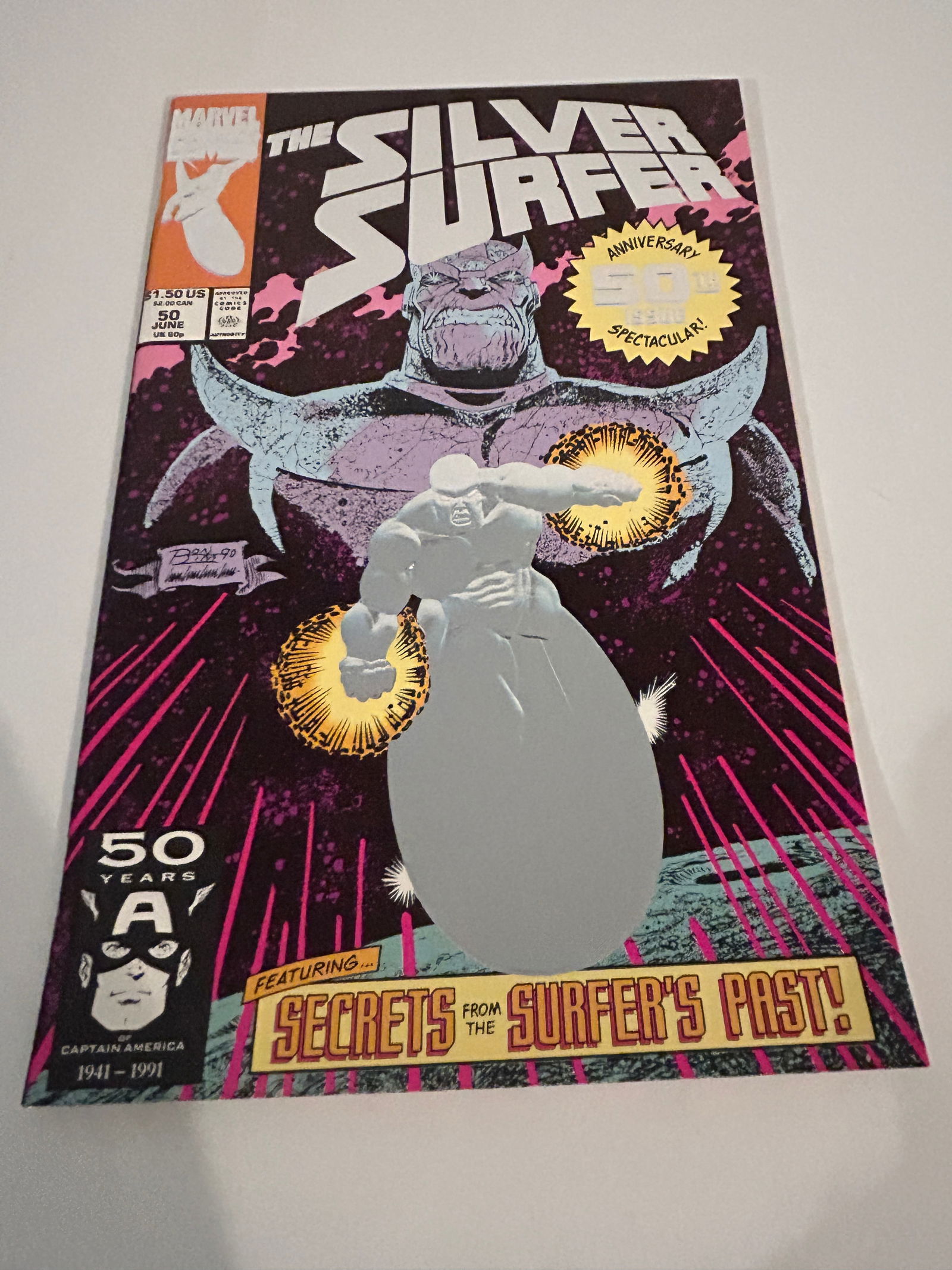 Vintage Comic Book the Silver Surfer # 50 (1 of 2)