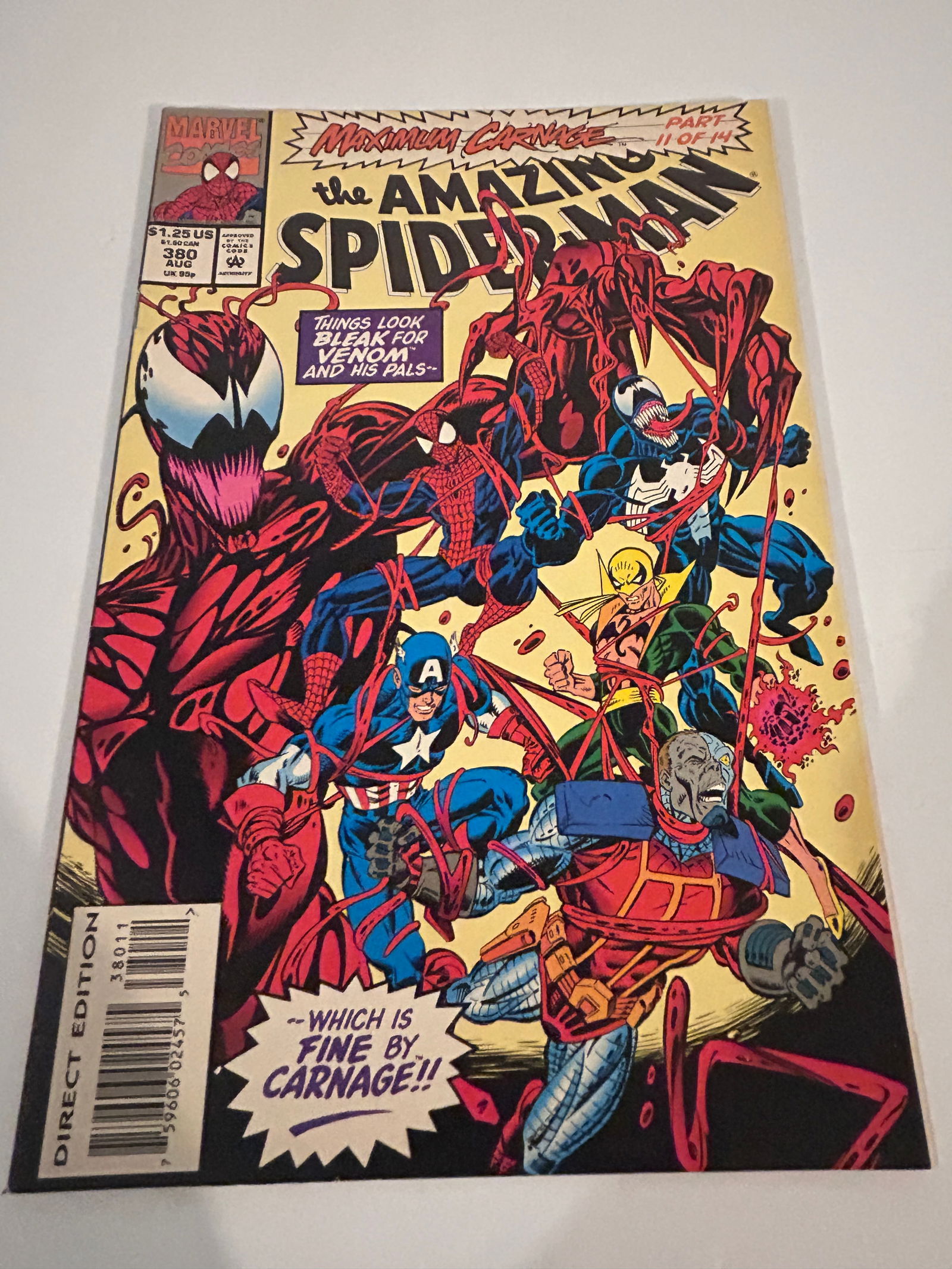 Vintage Comic Book the Amazing SpiderMan # 380: Vintage Comic Book the Amazing SpiderMan # 380 Please view all photos as they are part of the description and condition of this Item, Feel free to contact me with questions or picture requests! Used I