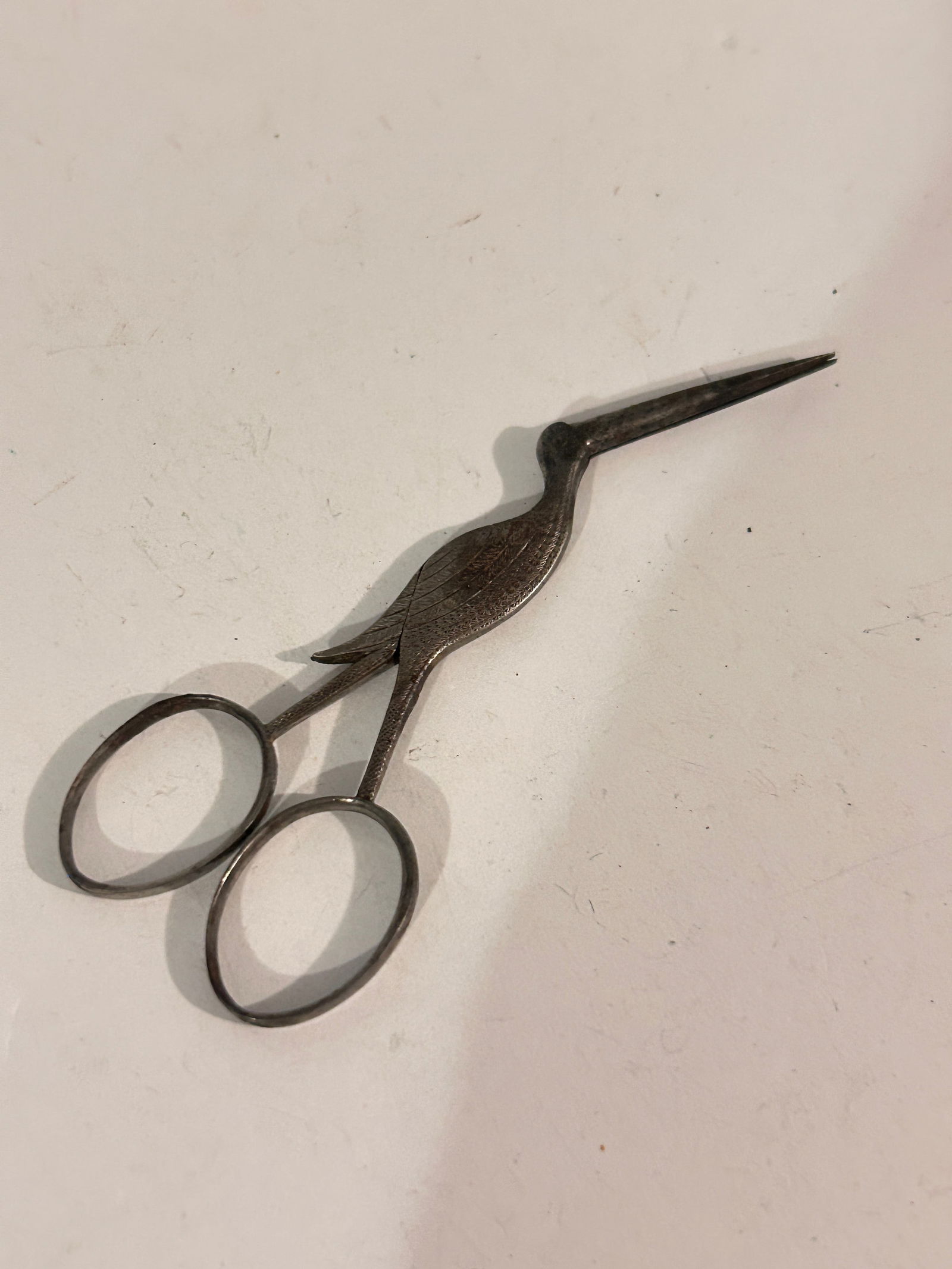 Vintage Germany scissors stork Vintage Sewing Embroidary 4" (1 of 4)