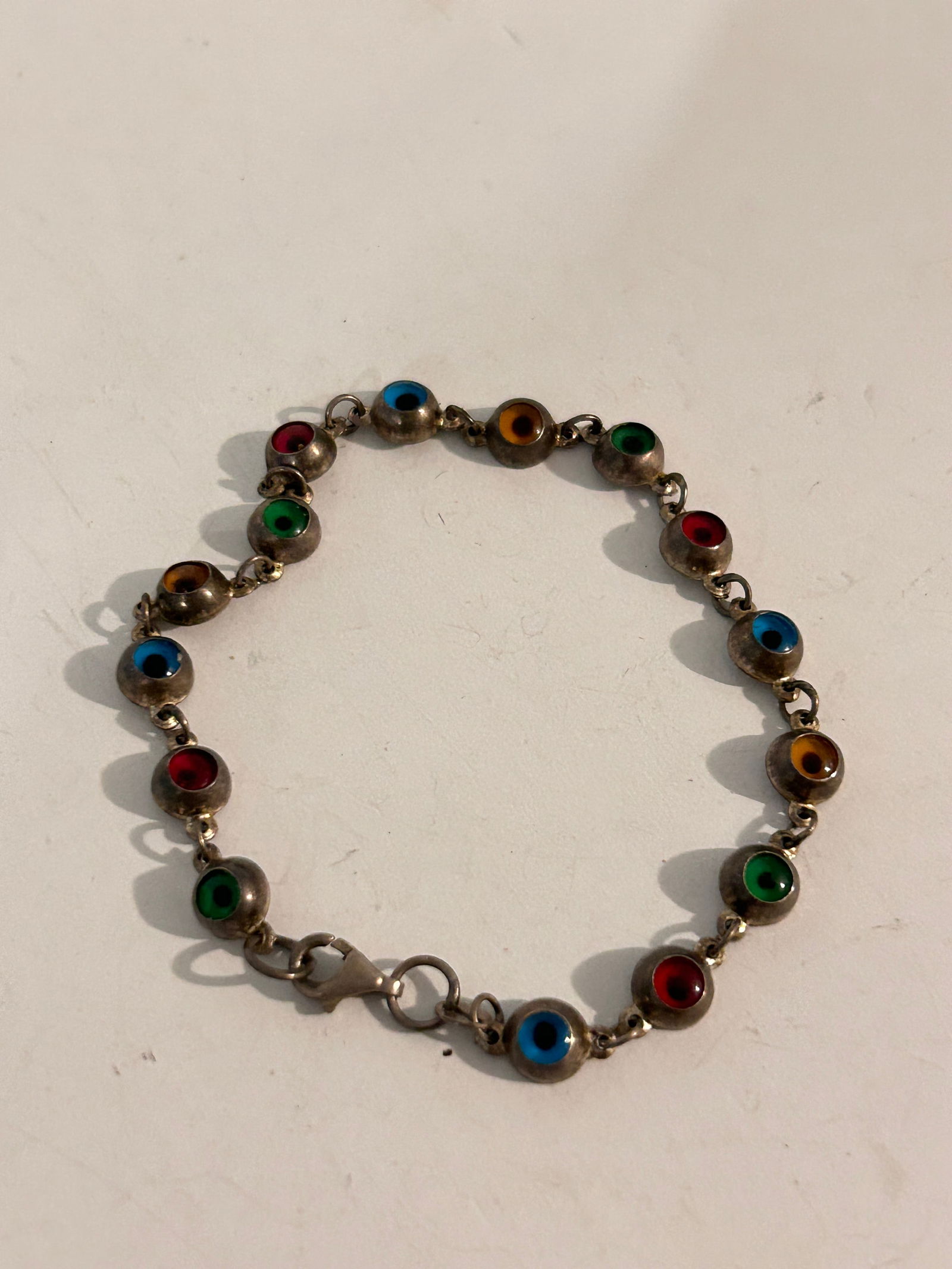 Vintage Sterling Silver Seeing Eye Bracelet 7": Vintage Sterling Silver Seeing Eye Bracelet 7" Please view all photos as they are part of the description and condition of this Item, Feel free to contact me with questions or picture requests! Used I