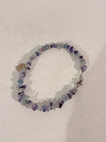 Vintage  Sterling Silver Amethyst Bracelet 7"