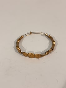 Alex and Ani Sand Dollar Wrap Bangle Bracelet Stretch