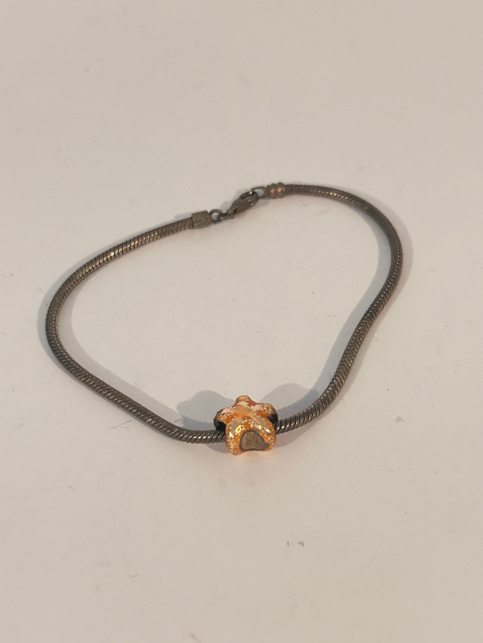 Vintage Sterling Silver Ankle Halia charm Bracelet  10" (1 of 4)