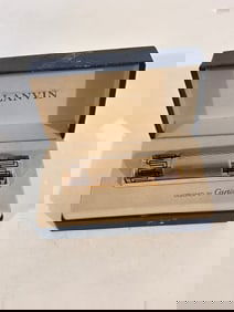 Vintage Arpege Lanvin Gold Tone Perfume Vial empty, original Cartier box