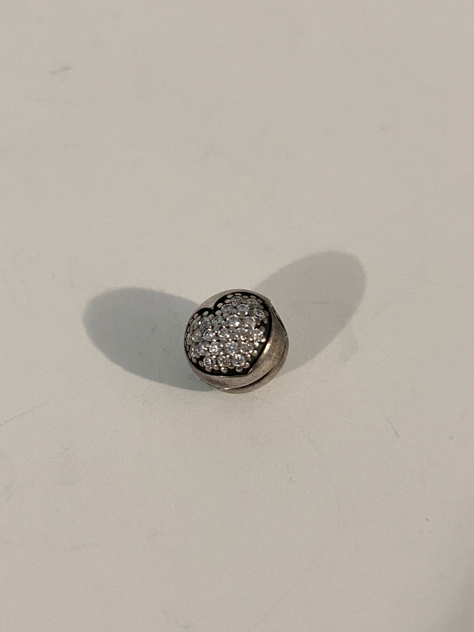 Pandora Sterling pavé ball charm with clear cubic zirconia (1 of 5)