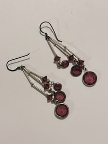 Vintage Fashion Sterling Silver Earrings