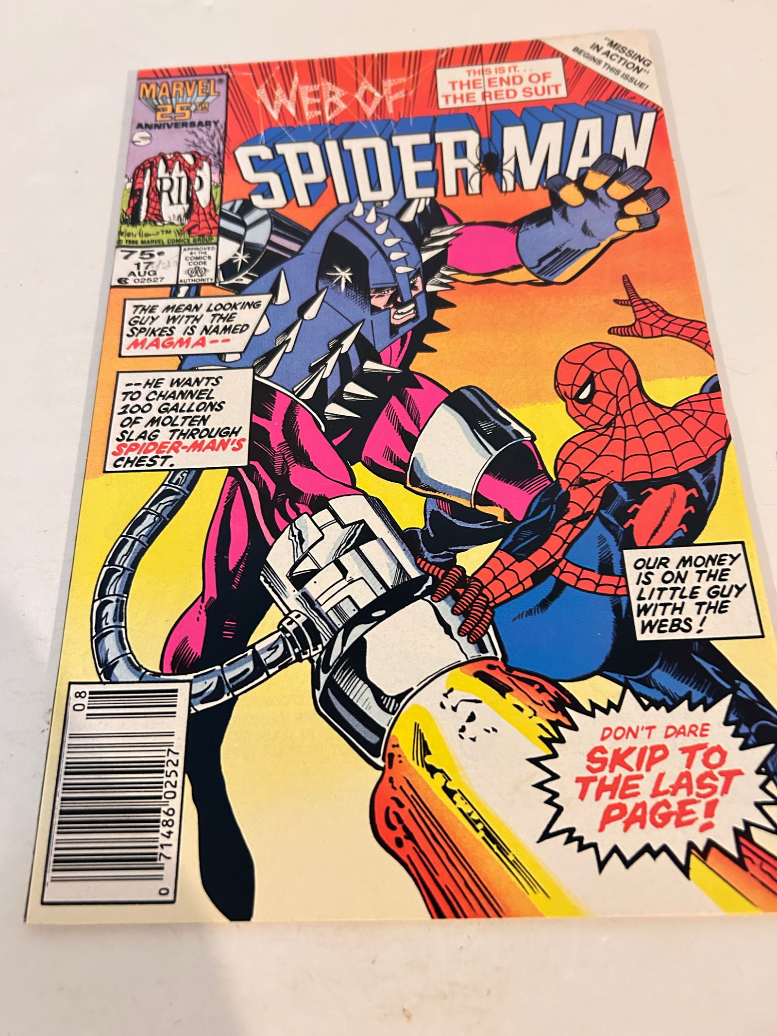 Vintage Comic Book Web of Spider-man # 17 (1 of 2)