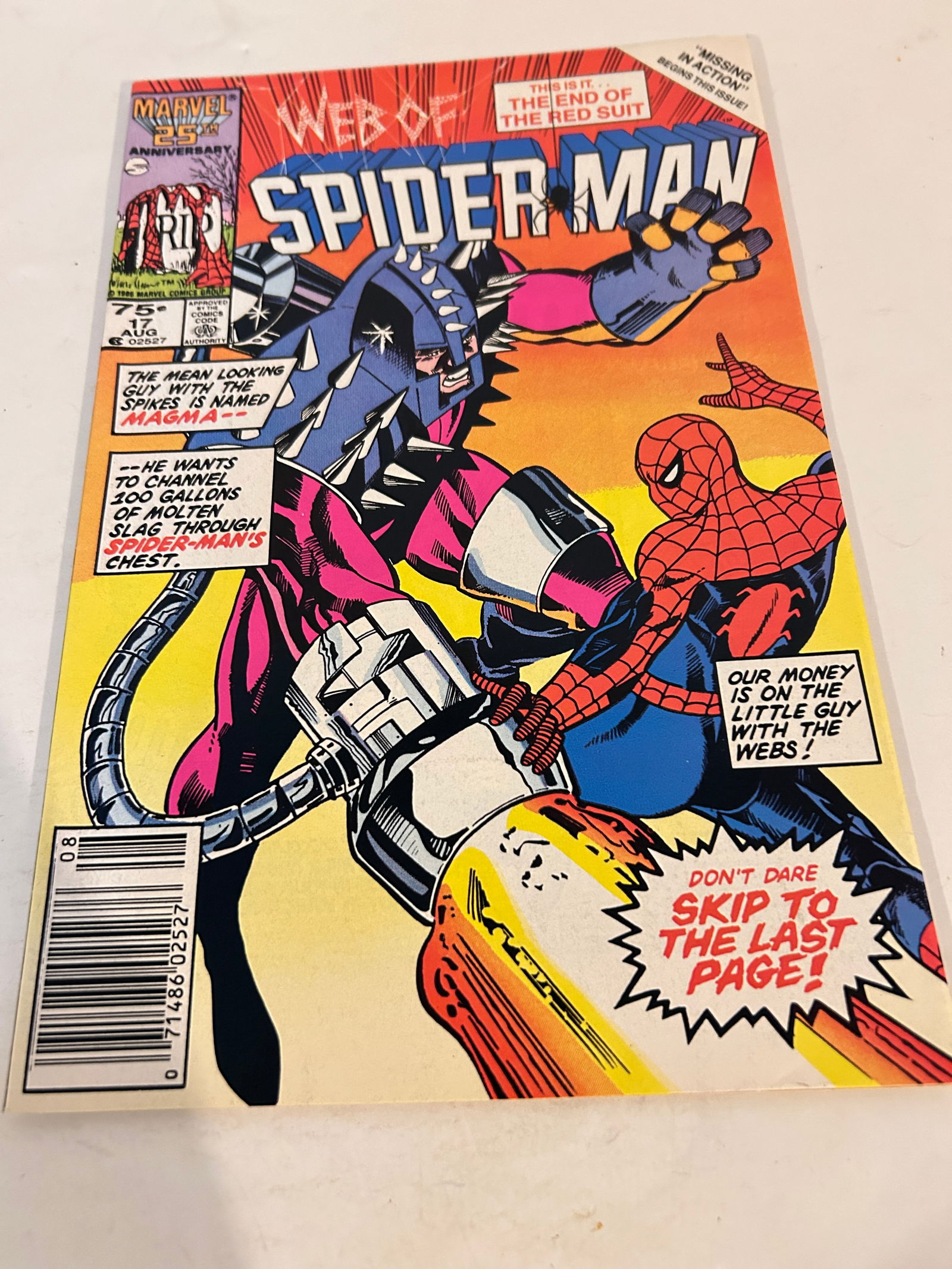 Vintage Comic Book Web of Spider-man # 17 (1 of 2)