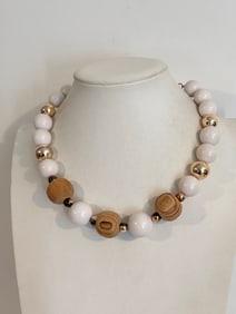 Vintage Japan Beaded Necklace Sz 16"