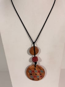 Vintage Jasper pendant Necklace Sz 22"