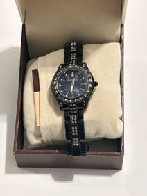 Amitron Women’s Chrystal Accented Watch Like New In Box Working