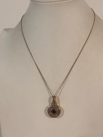 Vintage Goldtone Pendant Necklace 18"