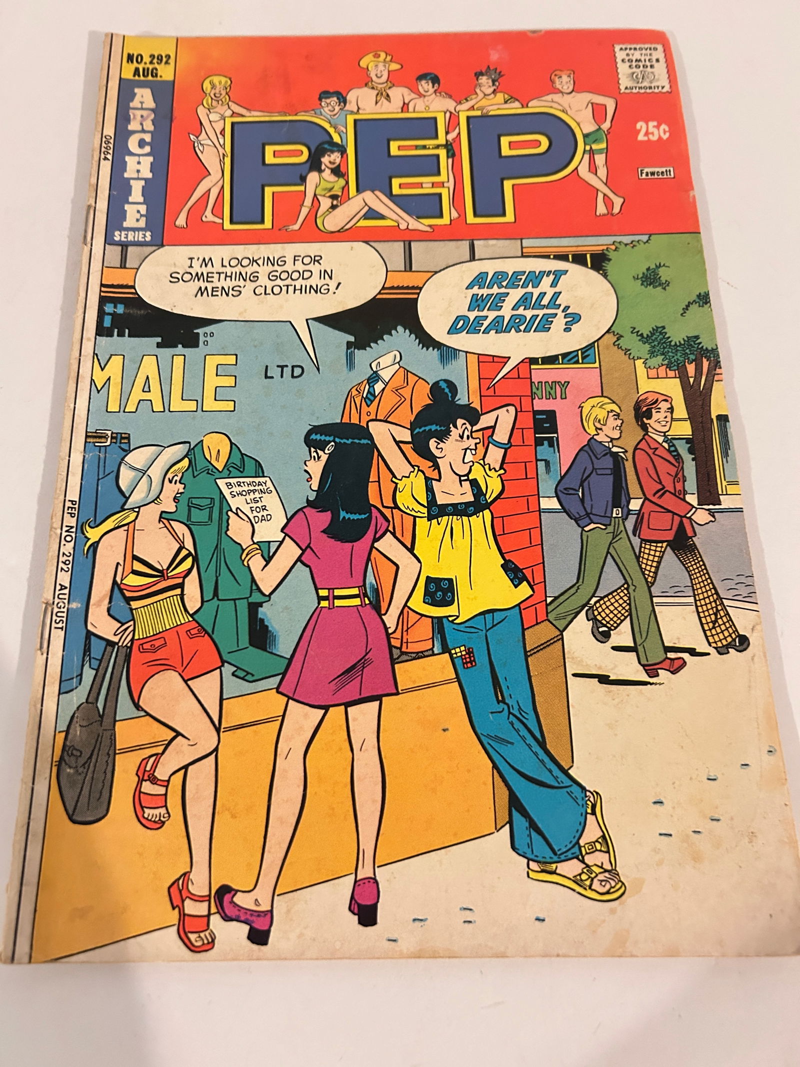 Vintage Comic Book PEP # 292: Vintage Comic Book PEP # 292 Please view all photos as they are part of the description and condition of this Item, Feel free to contact me with questions or picture requests! Used Item AS IS
