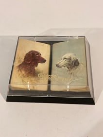 Vtg Goldcrest Playing Cards Dog Design Double Deck