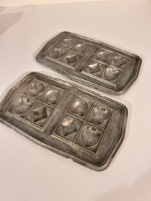 Vintage Soap/Chocolate Mold Aluminum Playing Card Symbols 10 1/2"