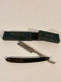 Vintage Hair Shaper Chrome Straight Razor with box