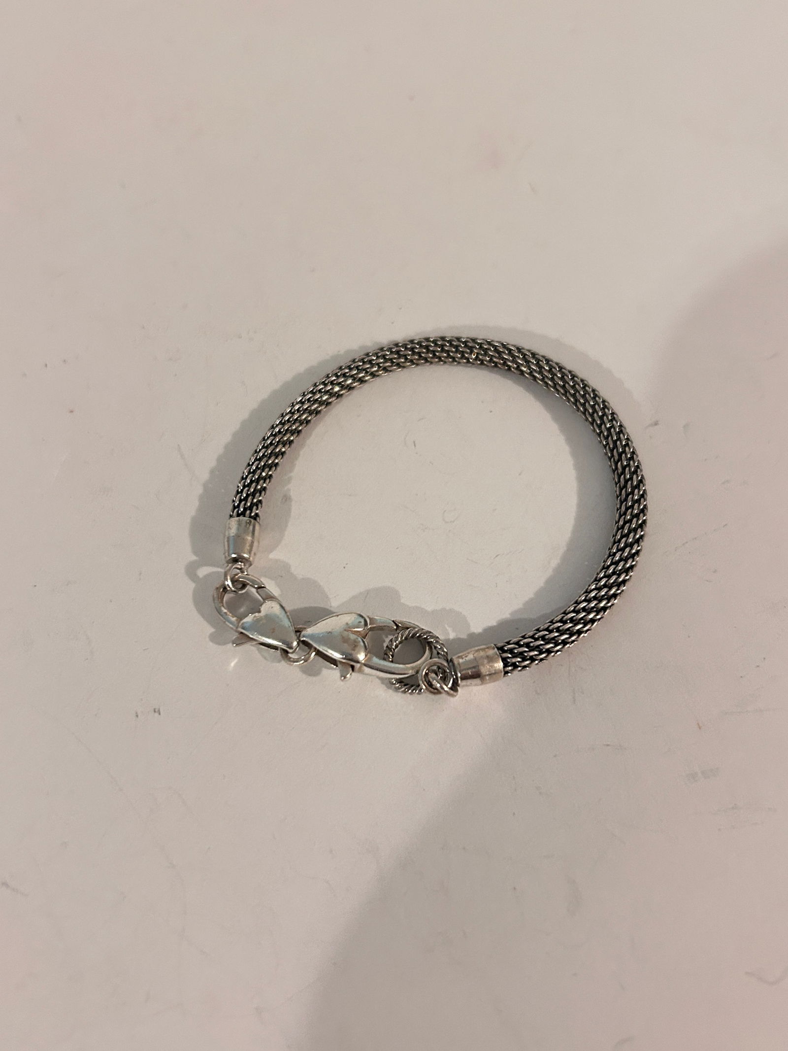 RARE Brighton Silver Tone Mesh Double Clasp Bracelet 7" (1 of 4)
