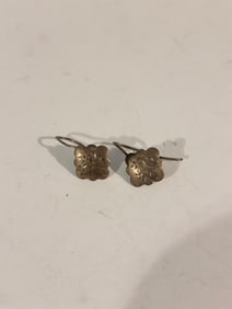 Vintage Sterling Silver etched Earrings