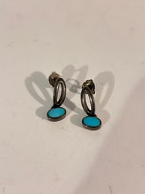 Vintage Sterling Silver Turquoise Earrings
